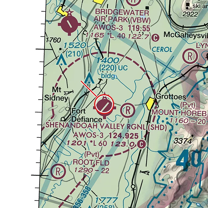 FAA sectional chart excerpt for this question