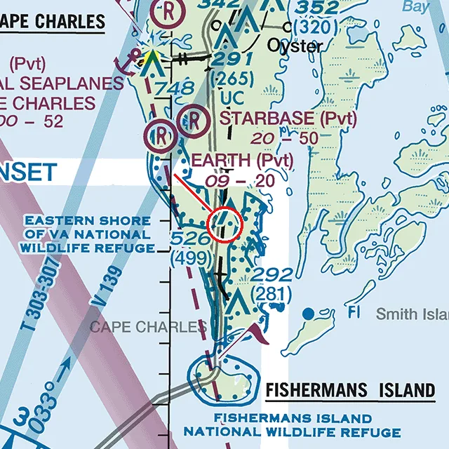 FAA sectional chart excerpt